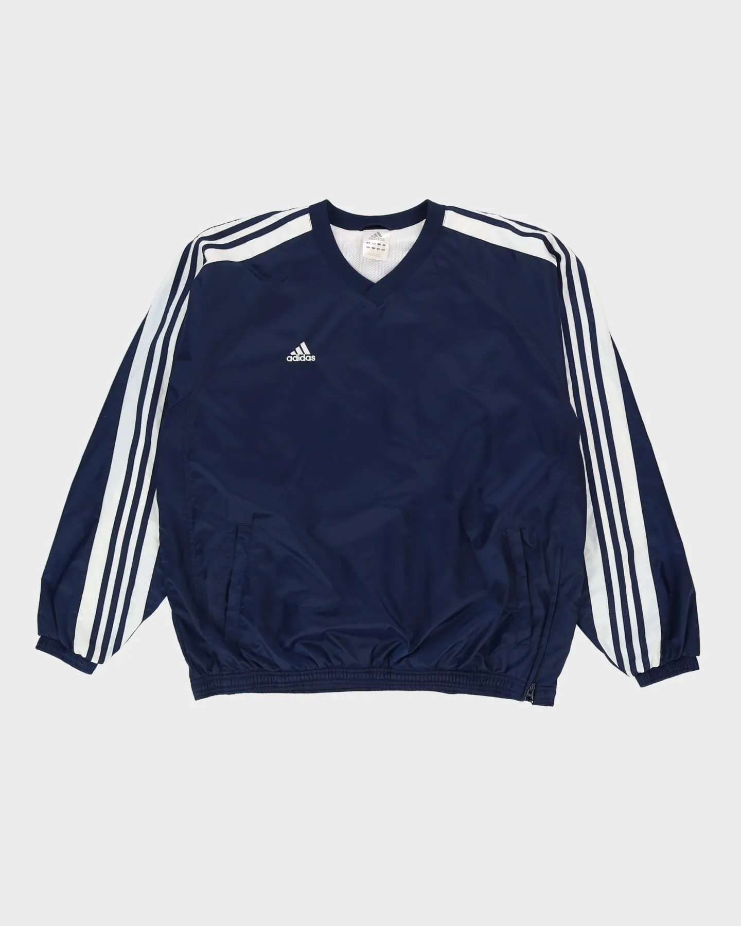 00s Adidas Navy Pullover Oversized Windbreaker Jacket - L