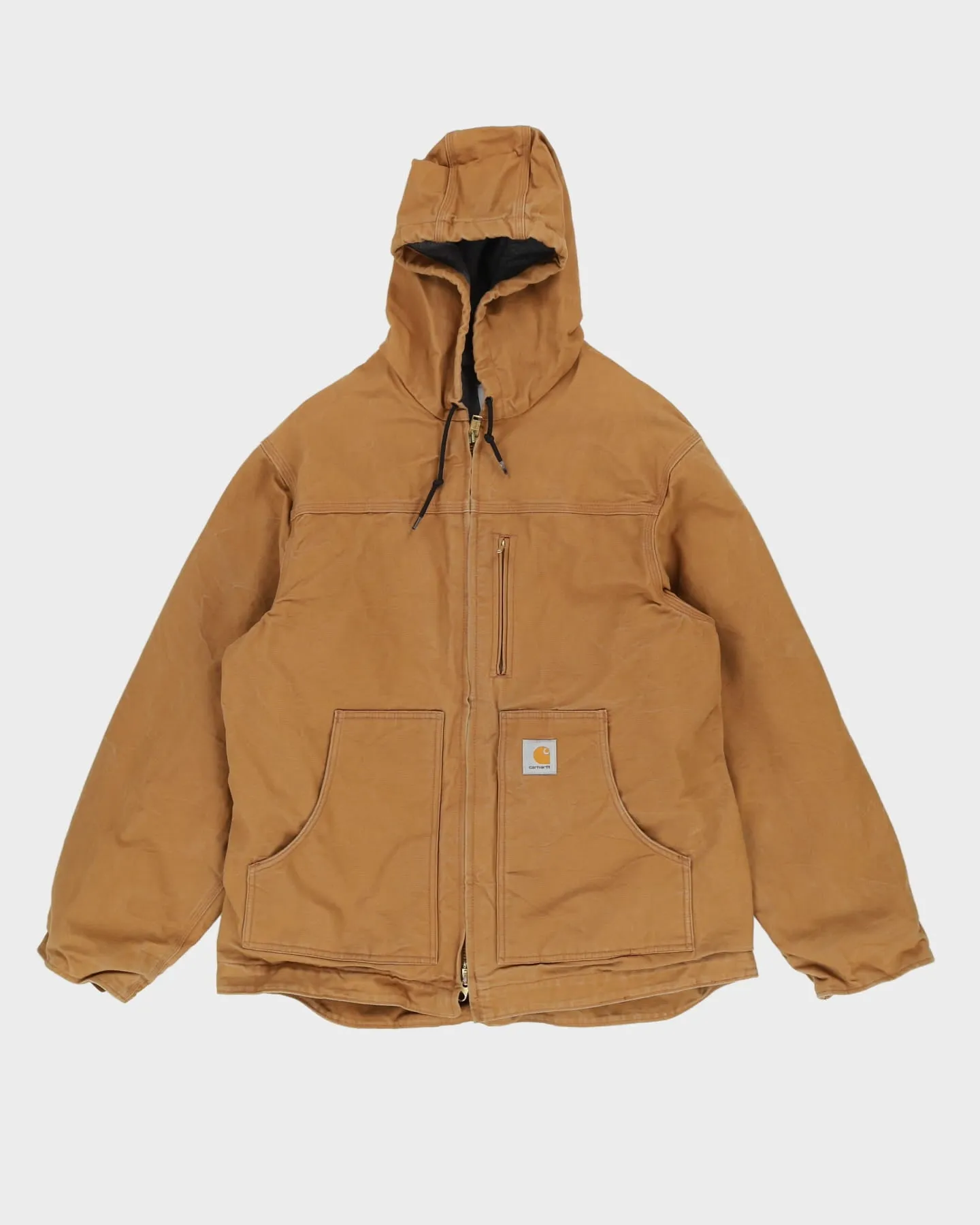 00s Carhartt Beige / Tan Workwear / Chore Jacket - L