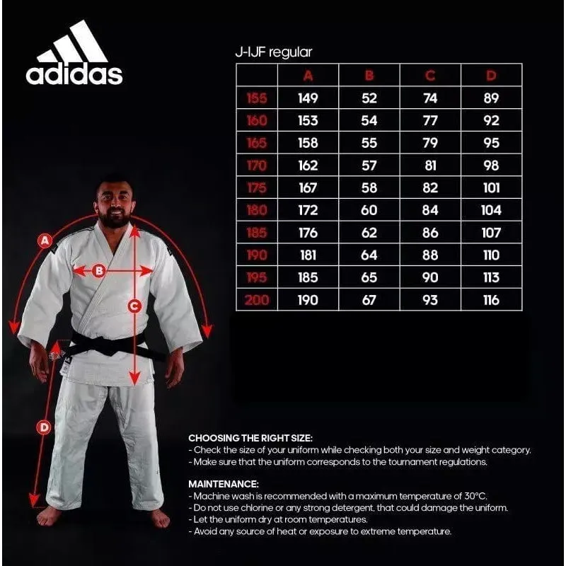 adidas Champion III IJF Judo Trousers Red Label Heavyweight Gi Pants