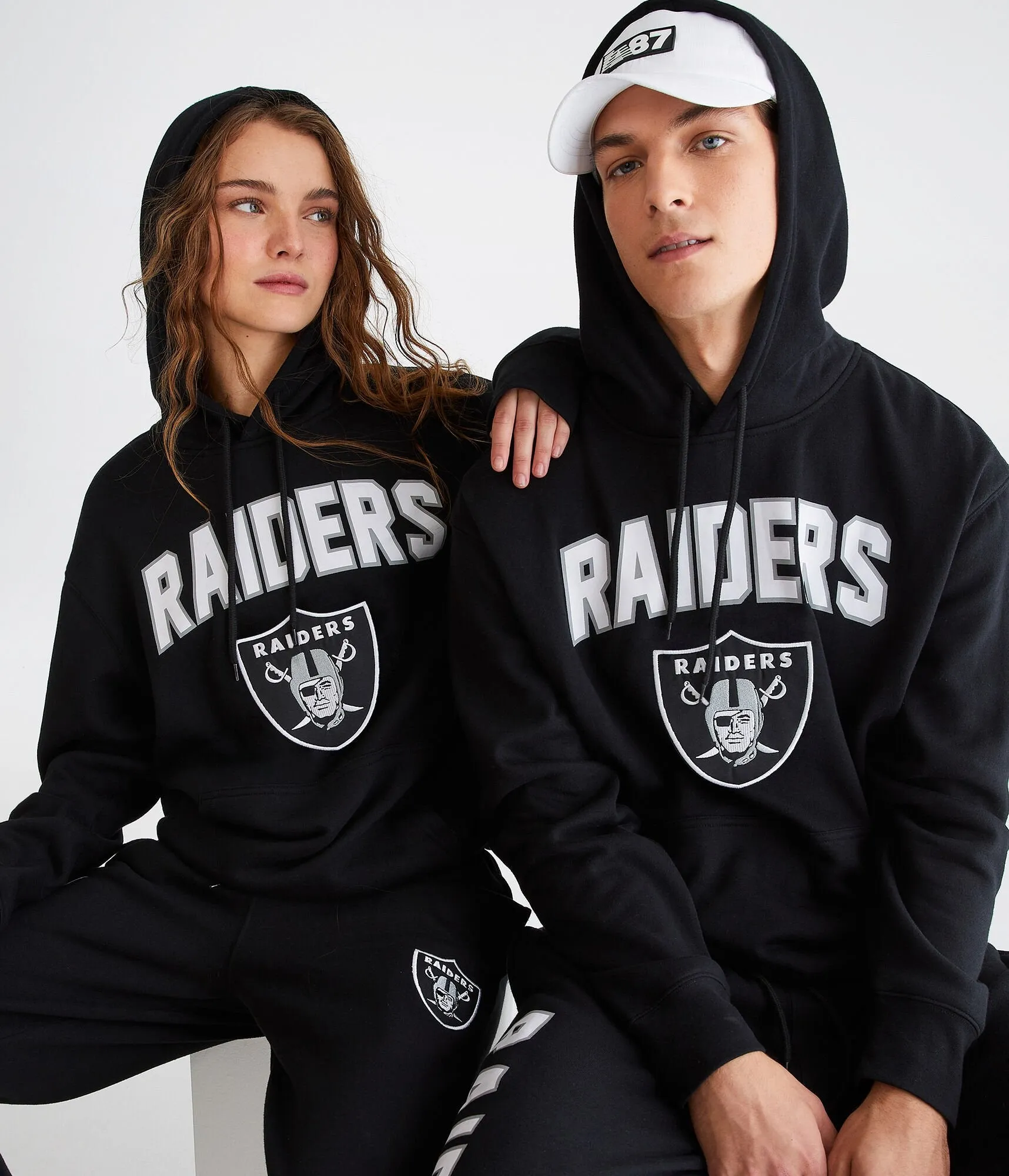 Aeropostale Mens' Las Vegas Raiders Pullover Hoodie -  - Size M - Cotton - Teen Fashion & Clothing Black