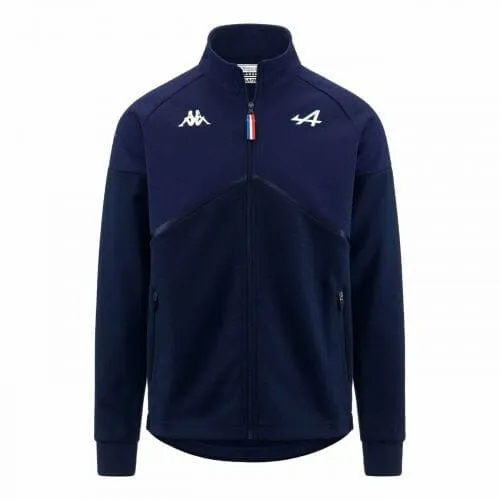 Alpine Racing F1 Men's Team Full Zip Fleece Pullover -  Dark Grey/Blue