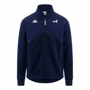 Alpine Racing F1 Men's Team Full Zip Fleece Pullover -  Dark Grey/Blue