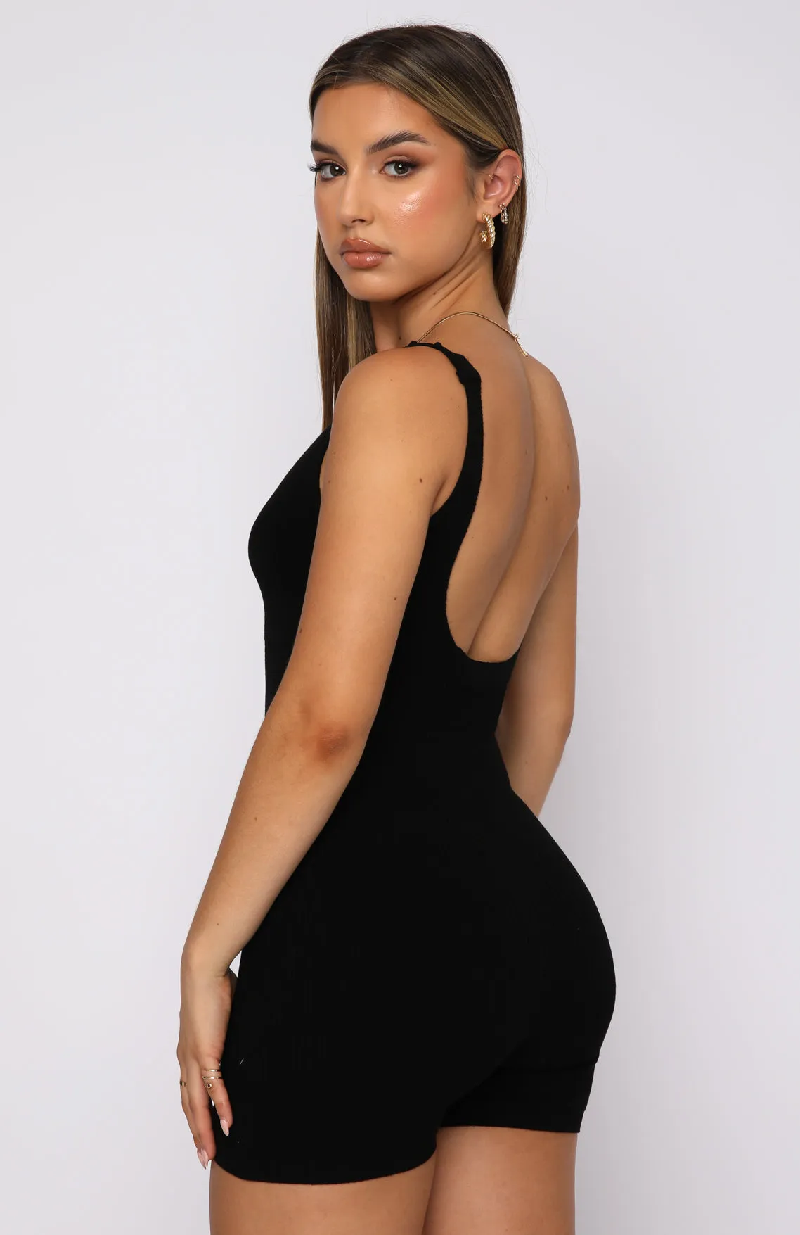 Always Loyal Knit Playsuit Black