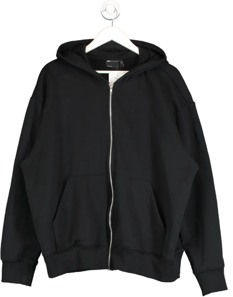 ASOS Black Full Zip Hoodie UK XXL