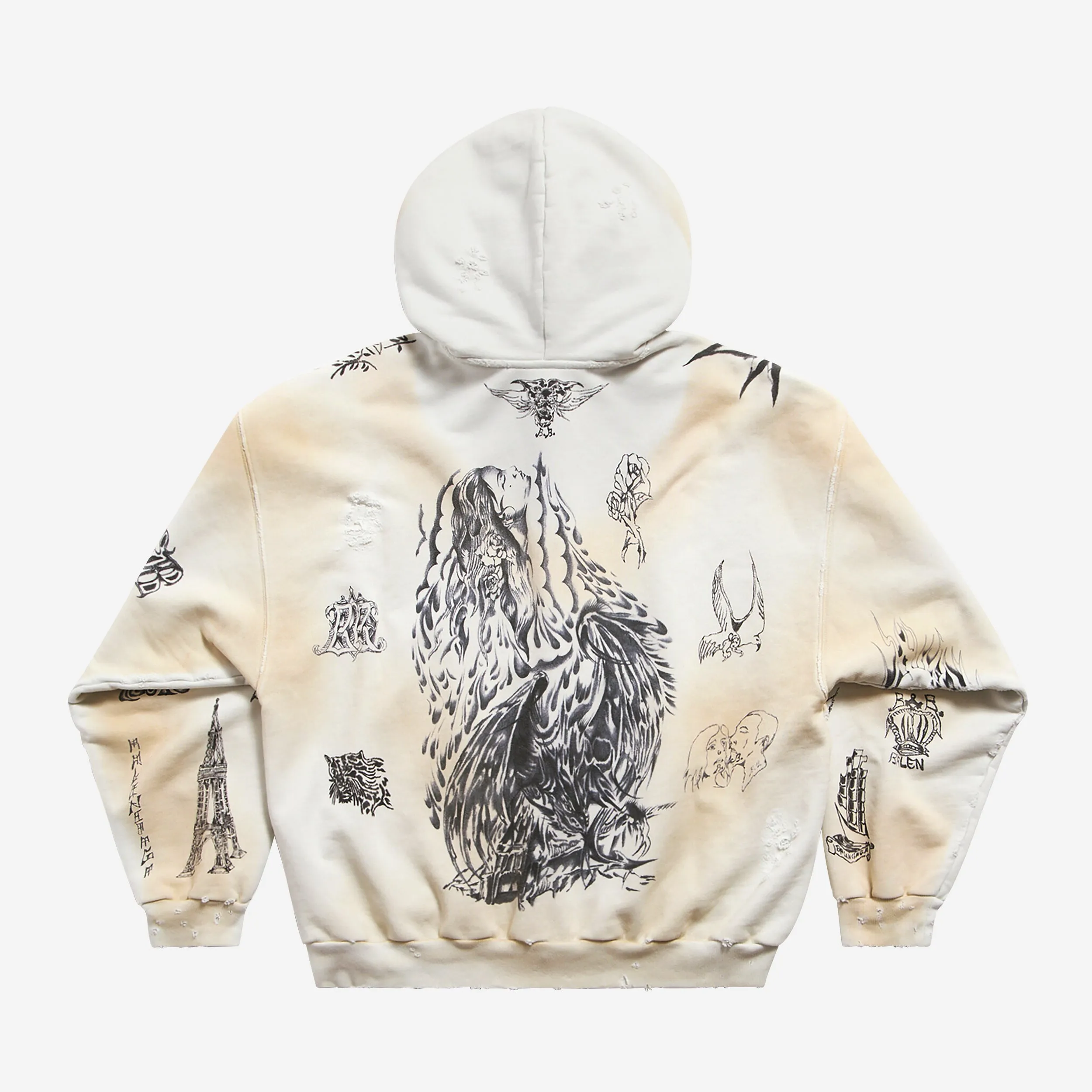 Balenciaga Tat Zip-Up Hoodie