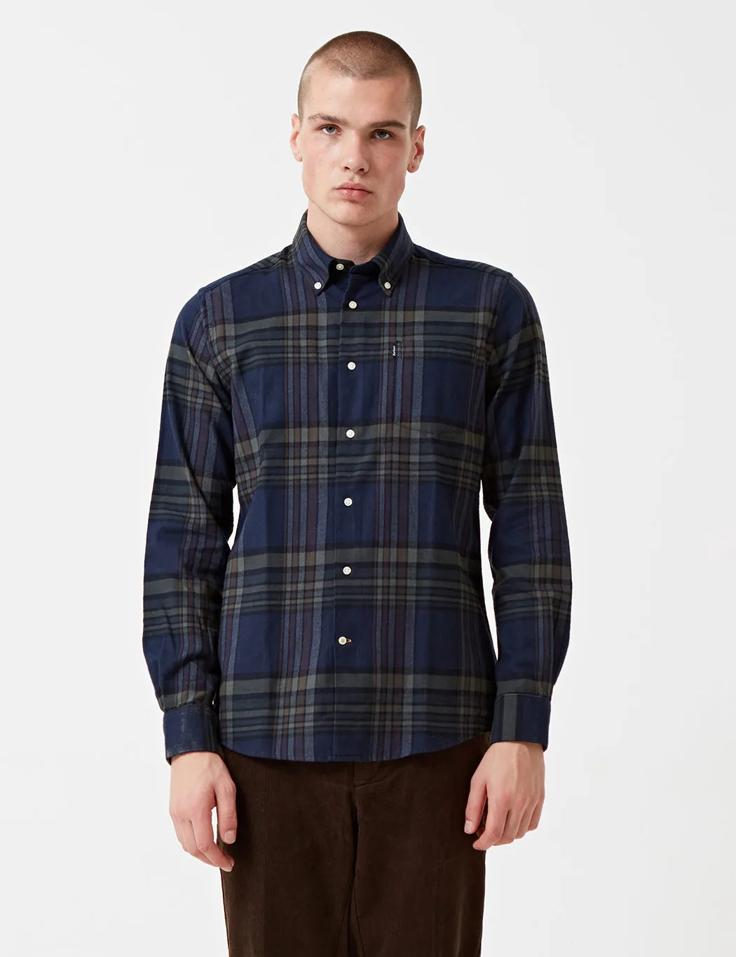 Barbour Blane Checked Shirt - Forest Blue