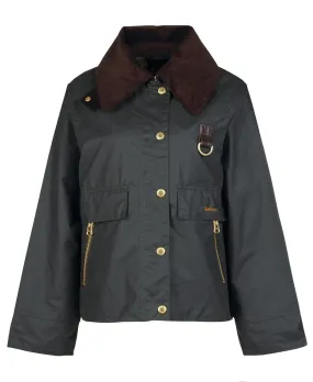 Barbour Catton Waxed Jacket in Sage Green - Classic Waterproof Outerwear for Men