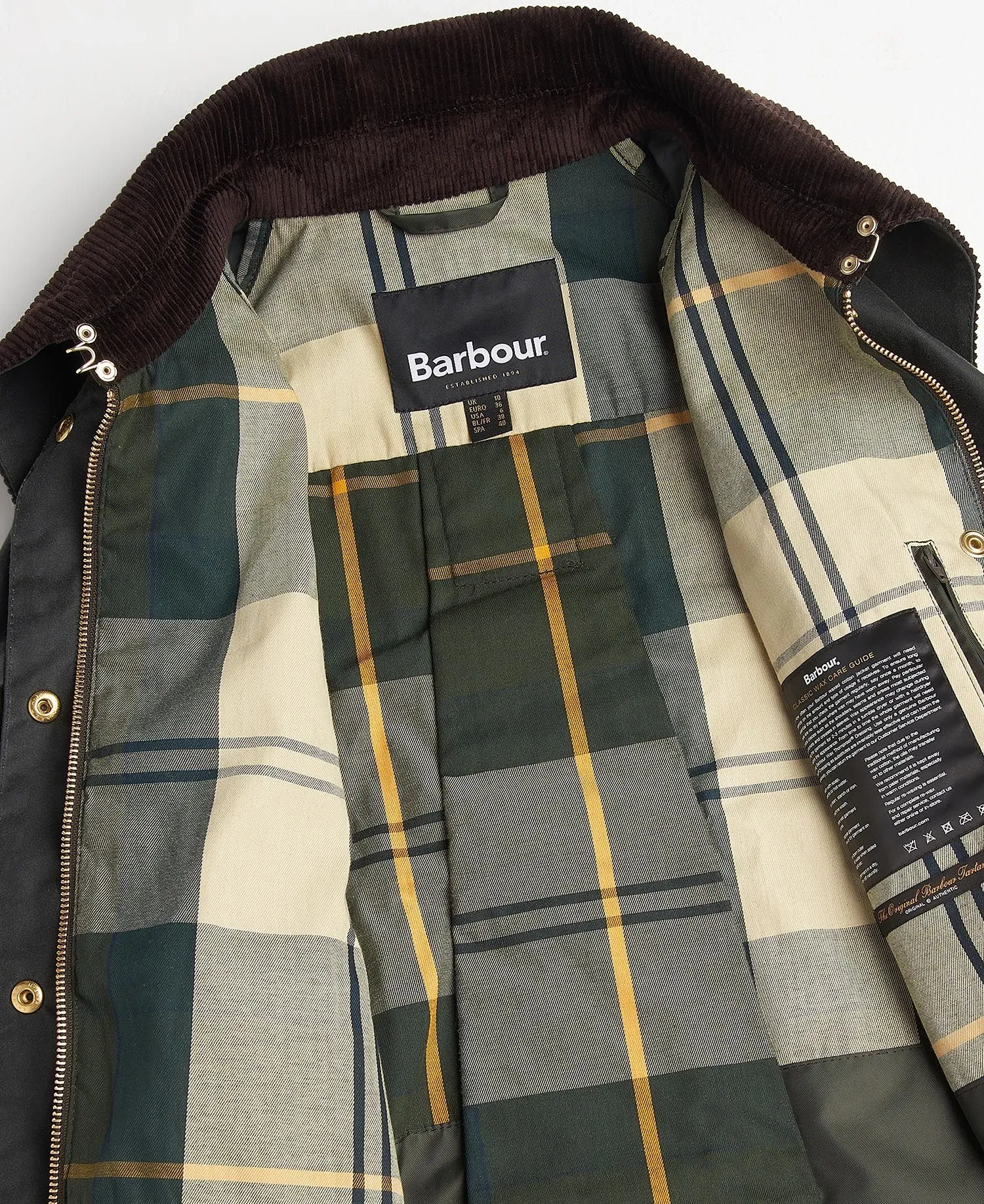 Barbour Catton Waxed Jacket in Sage Green - Classic Waterproof Outerwear for Men