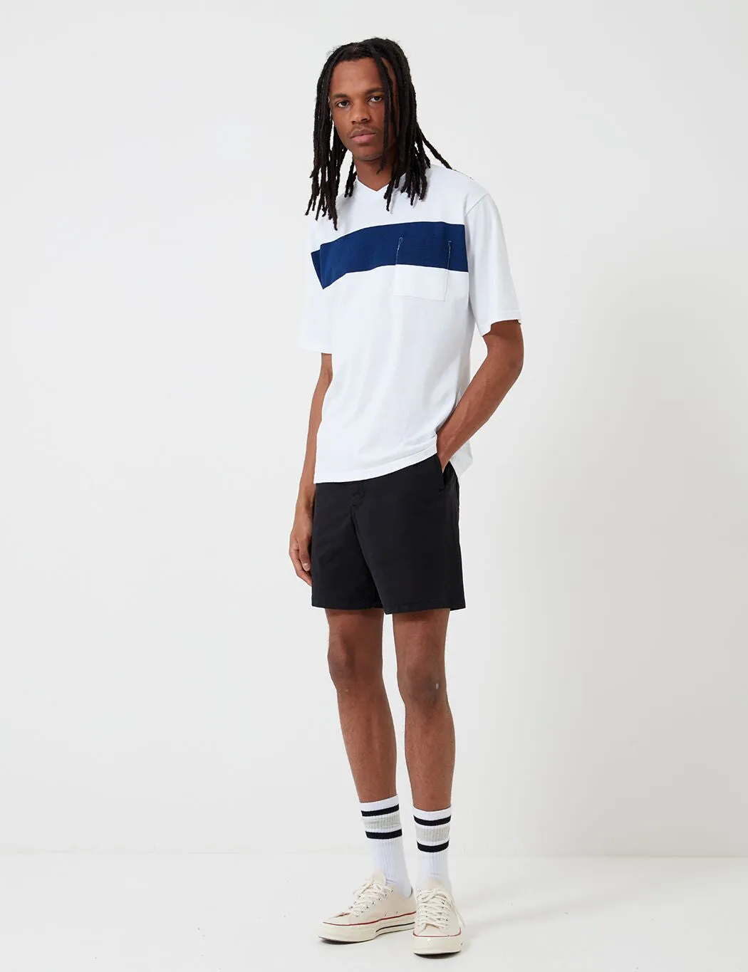 Barbour Cove Twill Short (White Label) - Navy Blue