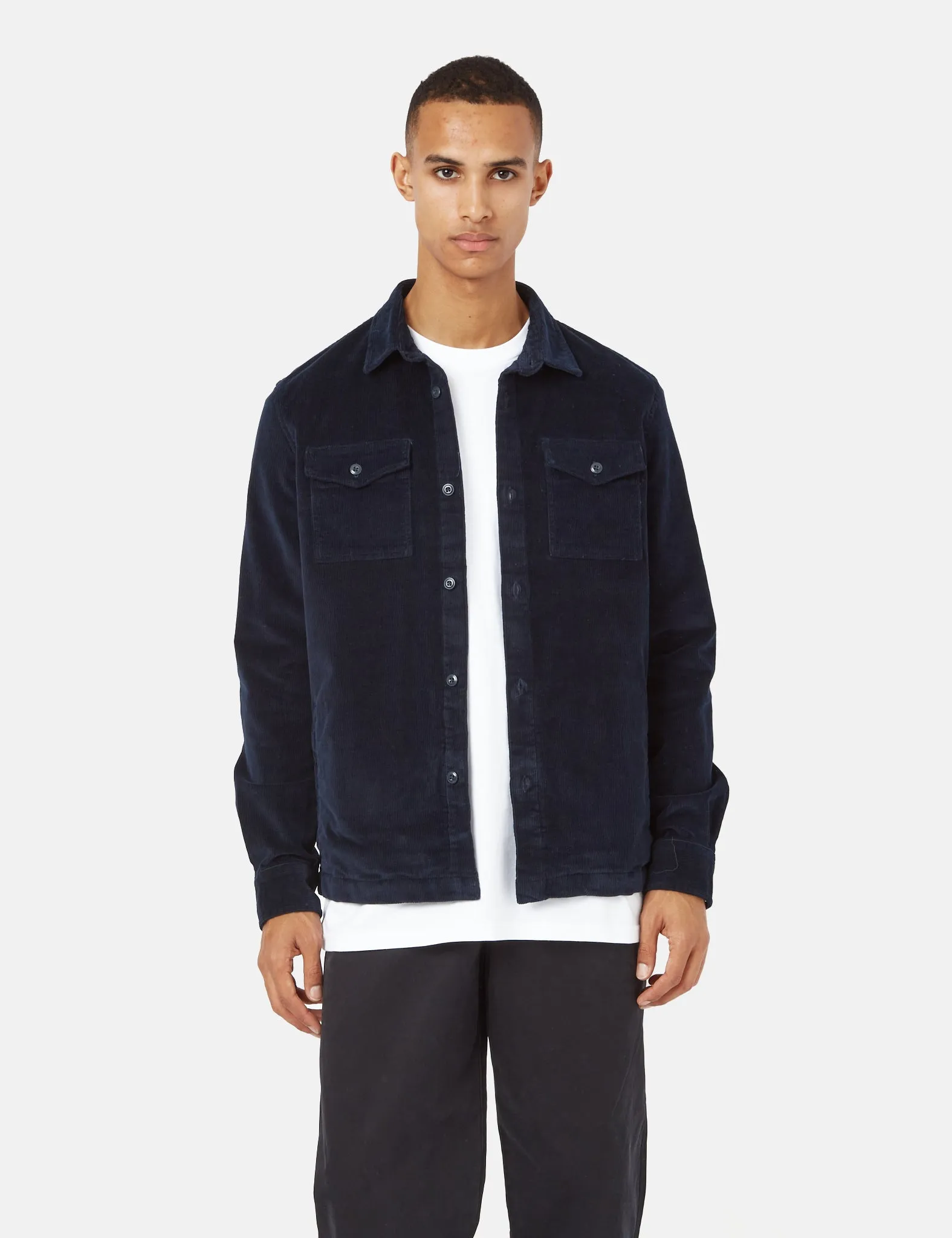 Barbour Shirt Jacket (Cord) - Navy Blue