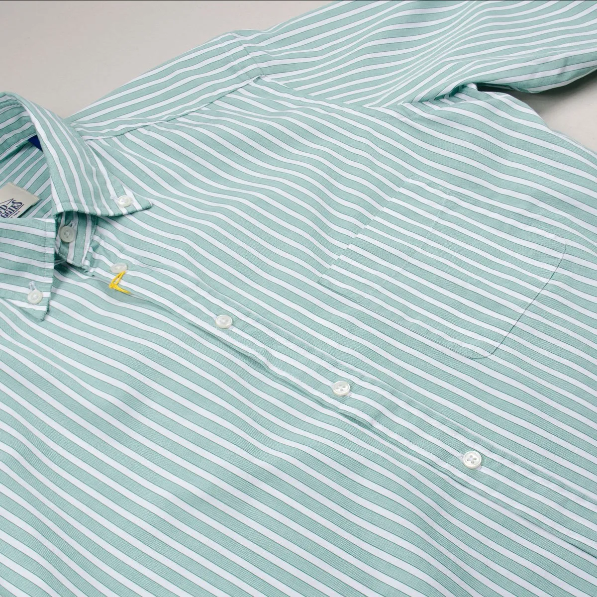 BD Baggies - Bradfort BD Shirt With Pocket - Green Stripes