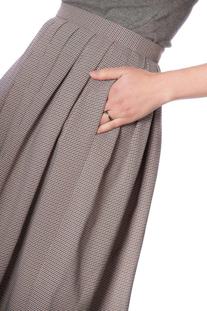 Betty Check Pleat Skirt