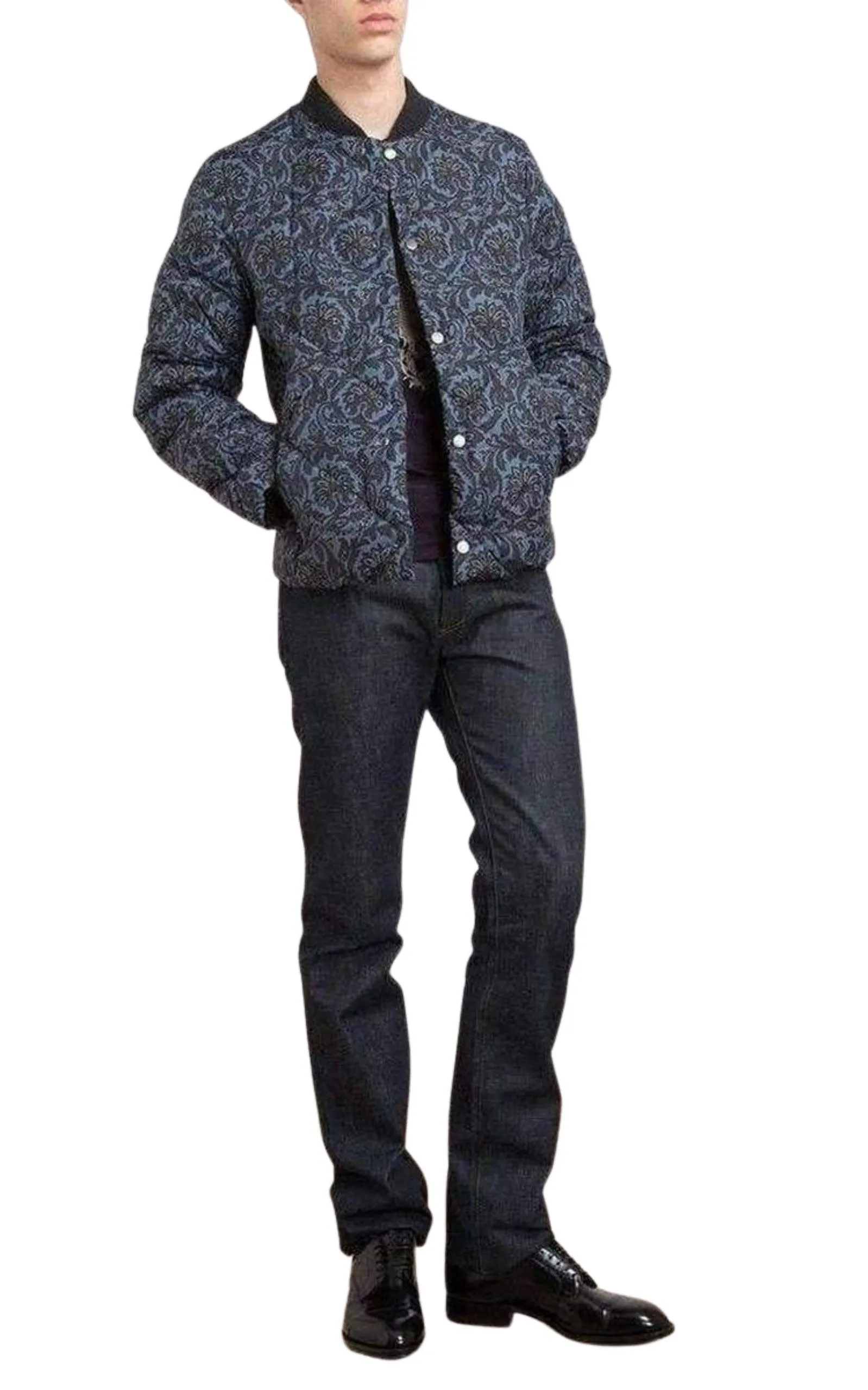 Blue Paisley Quilted Jacket