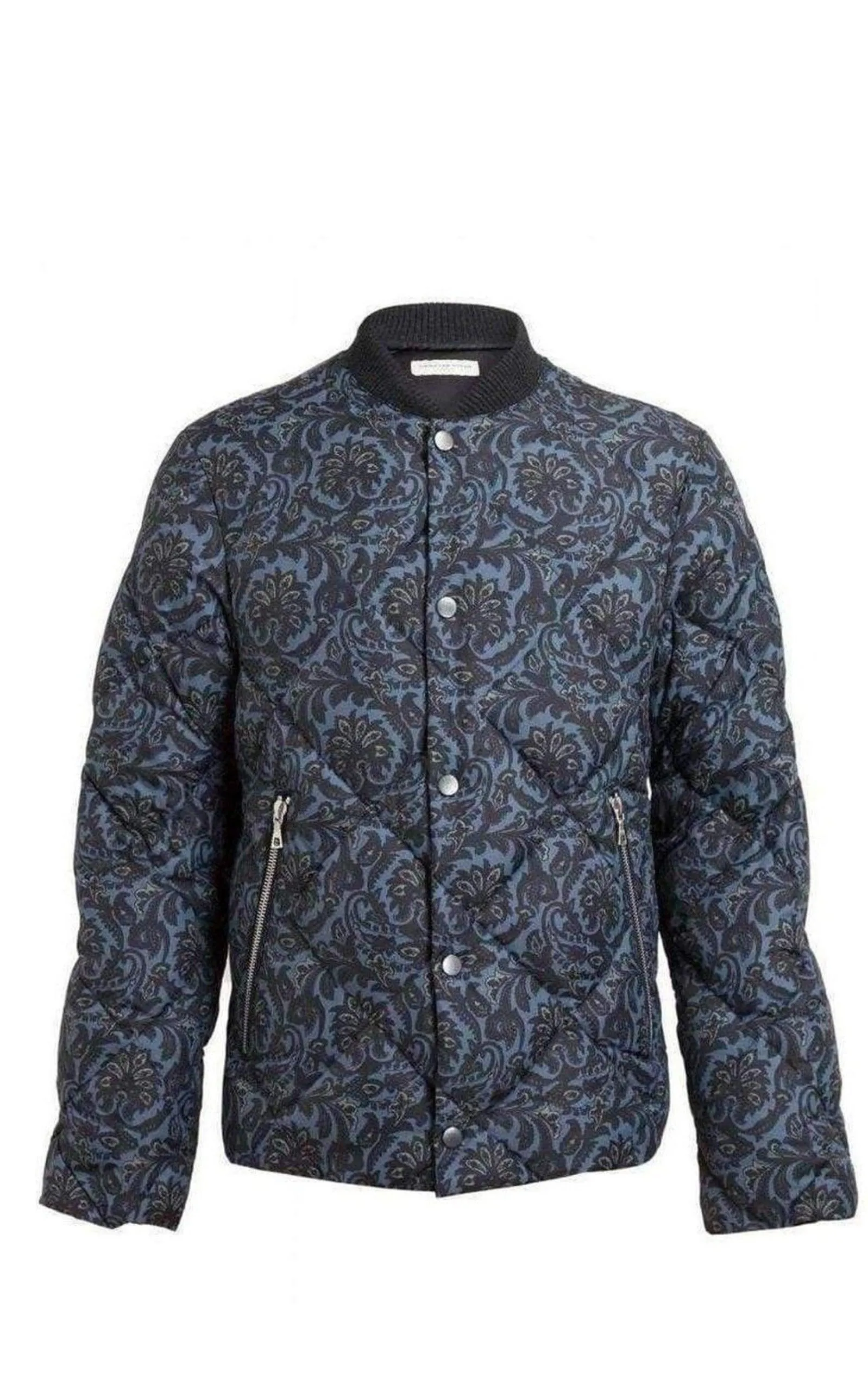 Blue Paisley Quilted Jacket