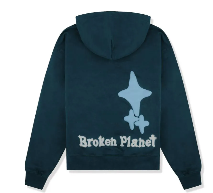 BROKEN PLANET HOODIE - THE MADNESS NEVER ENDS - SAPPHIRE