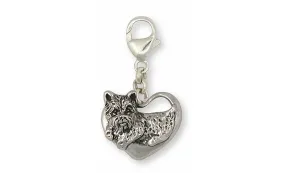 Cairn Terrier Zipper Pull Jewelry Sterling Silver Handmade Dog Zipper Pull CR9-ZP