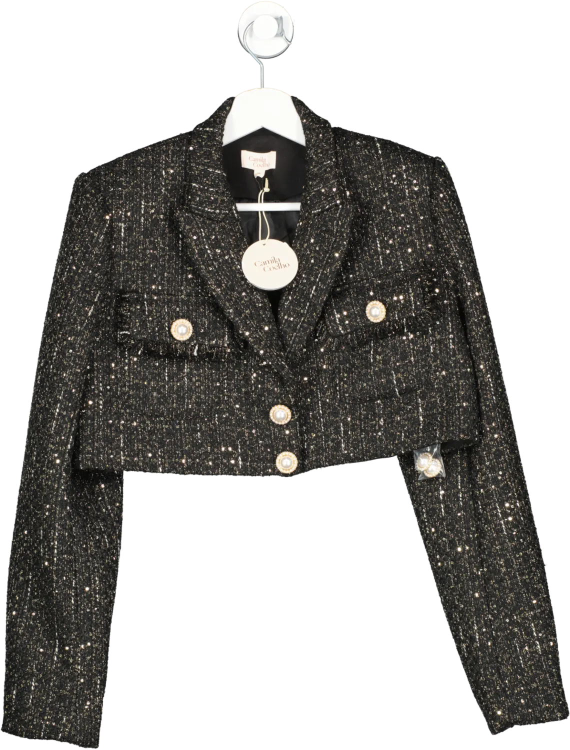 Camila Coelho Black Ghillerma Jacket UK M