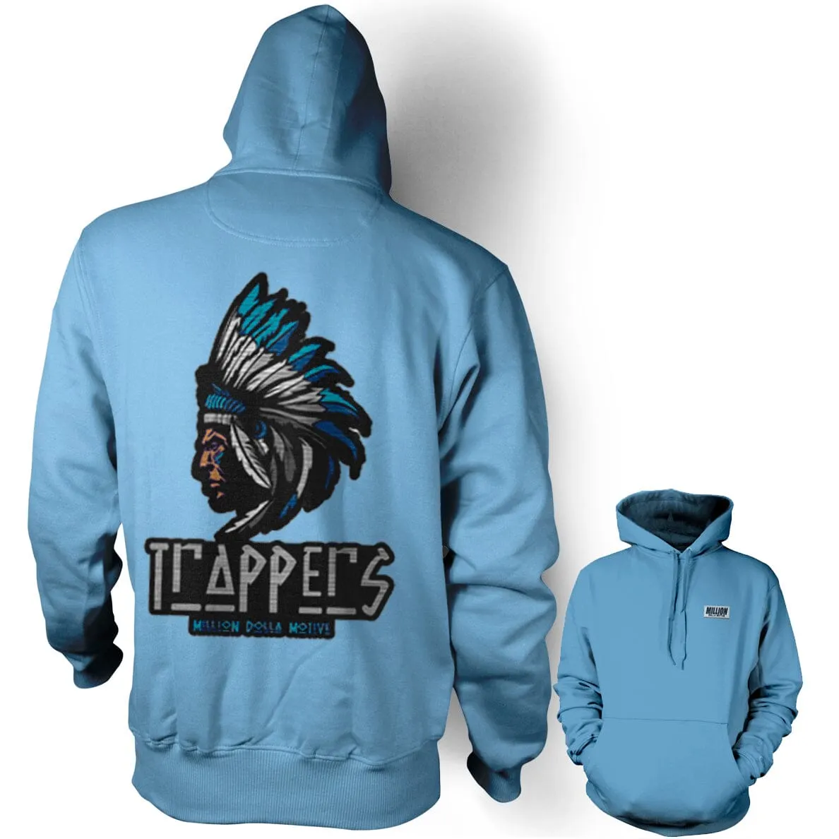 Chenille Trappers - University Blue Hoodie Sweatshirt