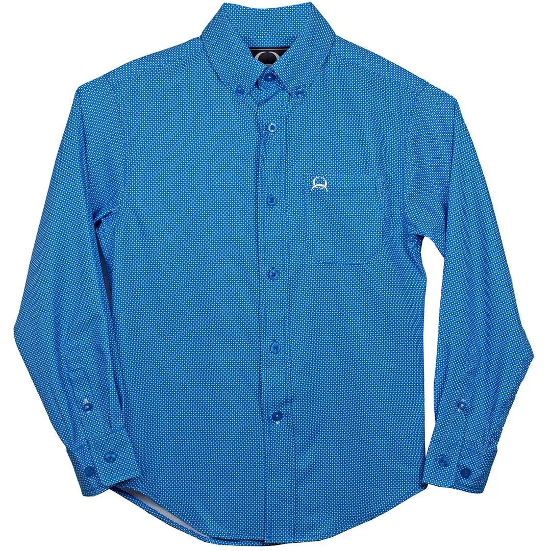 Cinch Boys' ArenaFlex Circle Print Button-Down Shirt