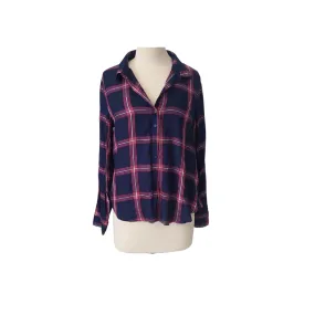 Forever 21 Pink and Navy Checked Collared Shirt | Pre loved |