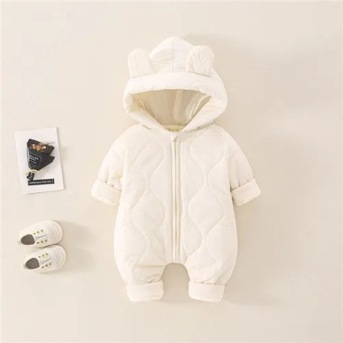 Frosty Adventure Onesie: Hooded Jumpsuit for Snowy Explorers