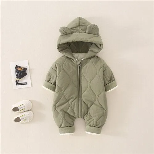 Frosty Adventure Onesie: Hooded Jumpsuit for Snowy Explorers