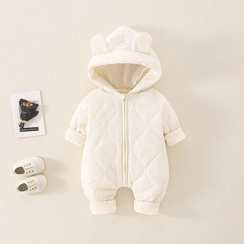 Frosty Adventure Onesie: Hooded Jumpsuit for Snowy Explorers