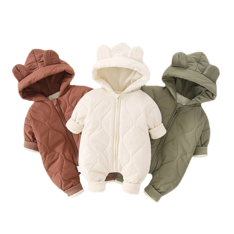 Frosty Adventure Onesie: Hooded Jumpsuit for Snowy Explorers