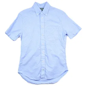 Gitman Vintage - Printed Dot Oxford Short-Sleeve Shirt - Light Blue