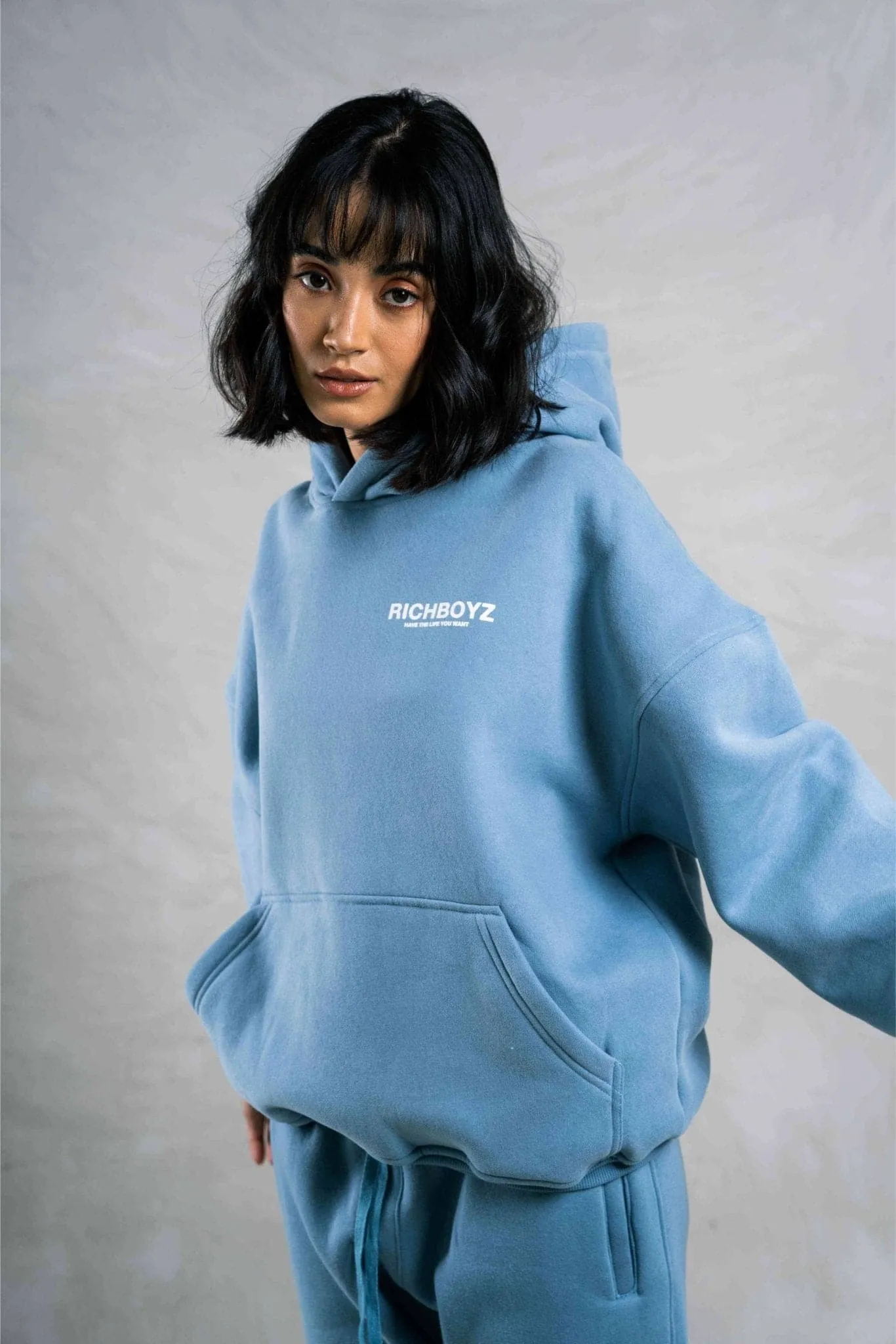 HOODIE - POWDER BLUE