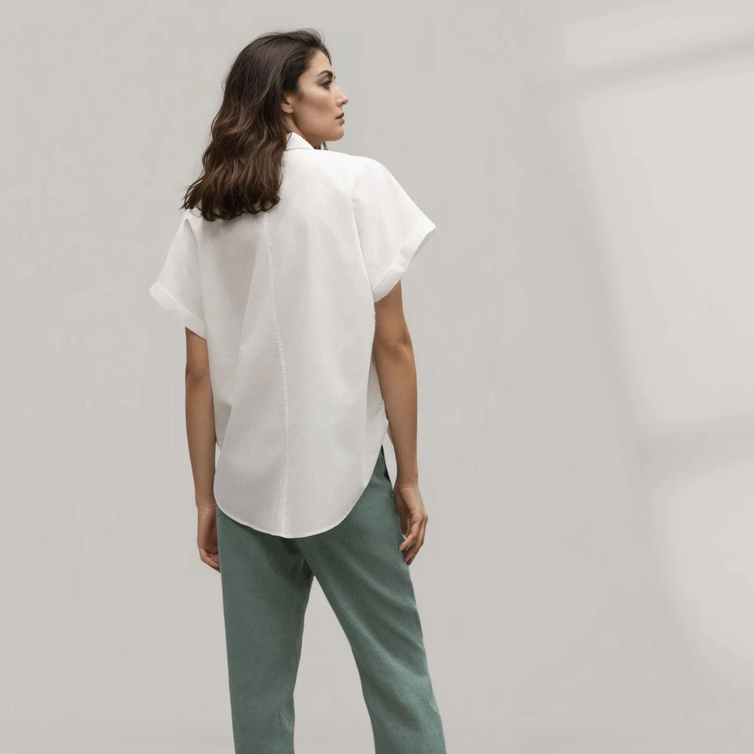 Isa - Kimono Short Sleeve Shirt - White | Women's