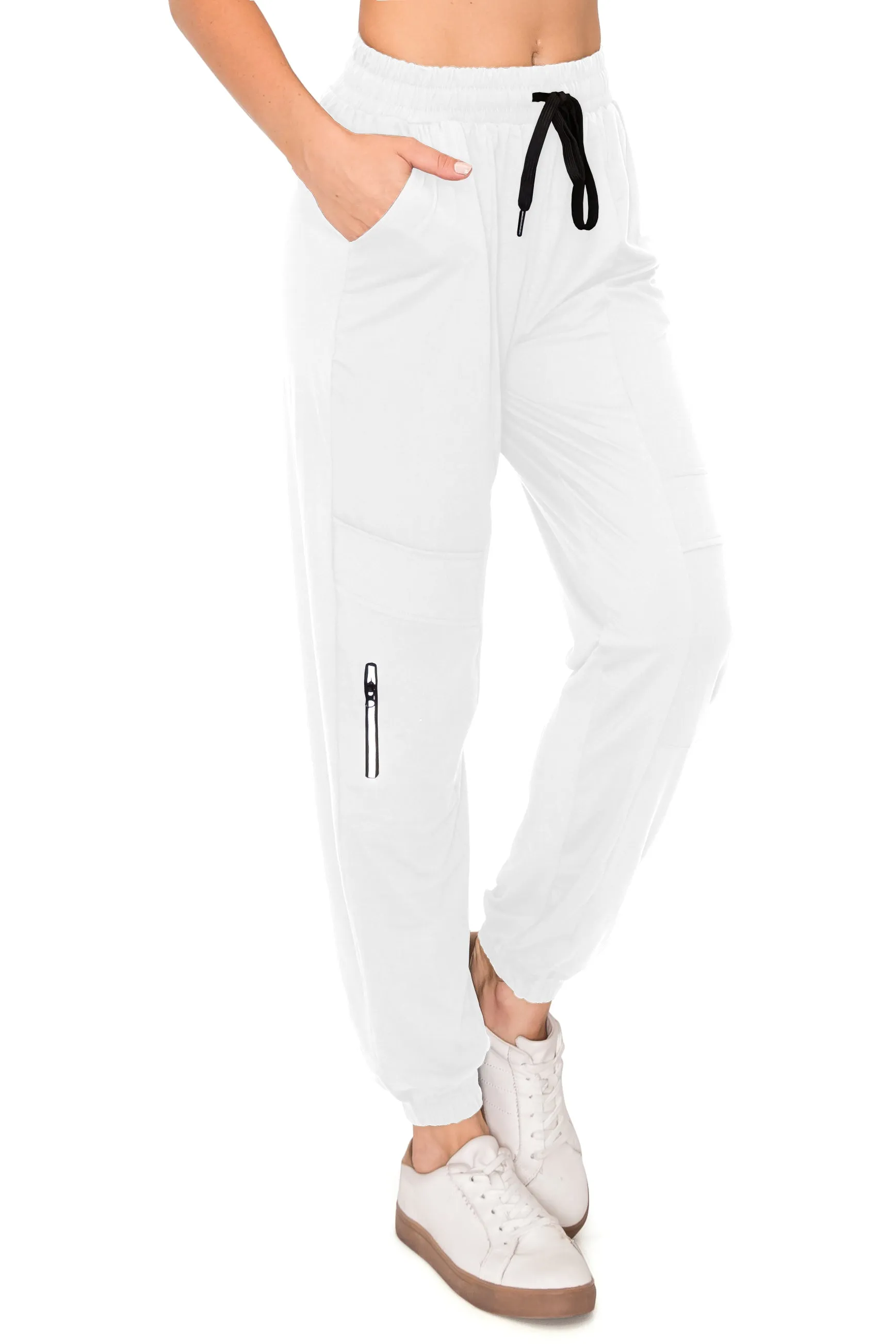 Jogger Sweatpants - Zipper Accent