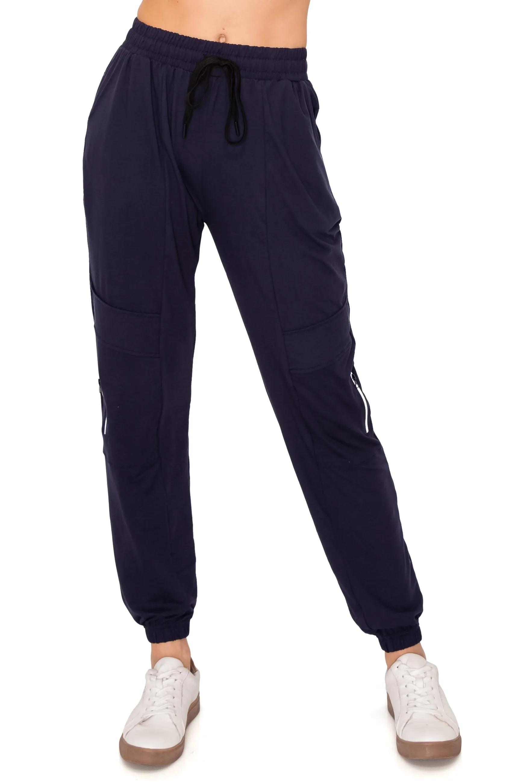 Jogger Sweatpants - Zipper Accent