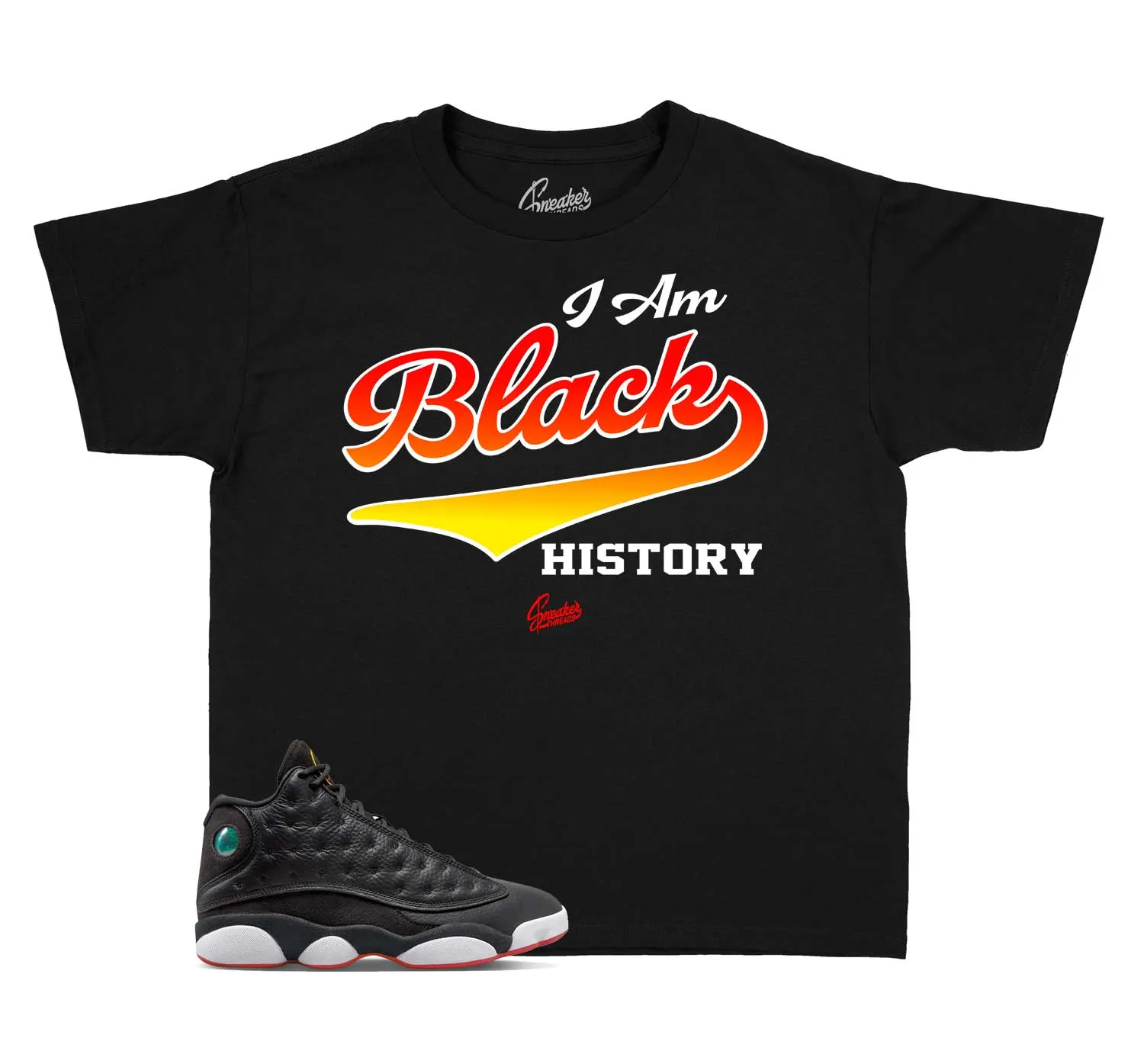 Kids Playoff 13 hirt - I Am - Black