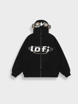 Lofi Bear Full Zipper Fleece