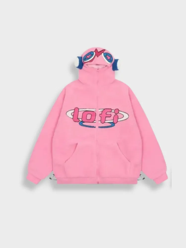 Lofi Bear Full Zipper Fleece