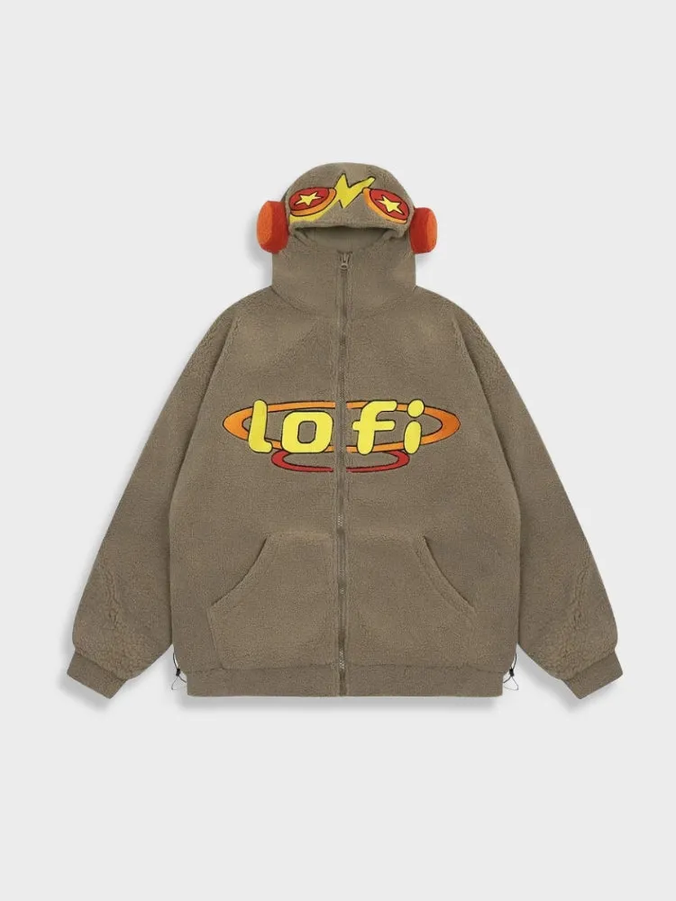 Lofi Bear Full Zipper Fleece