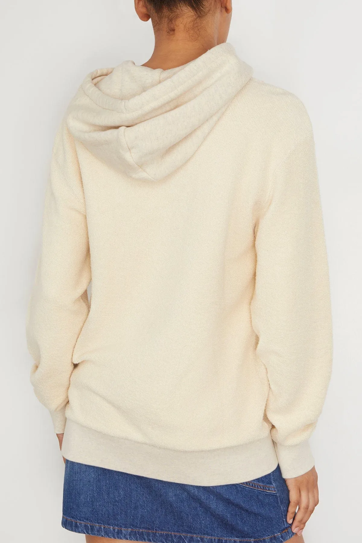 Logo Reverse Hoodie in Oatmeal