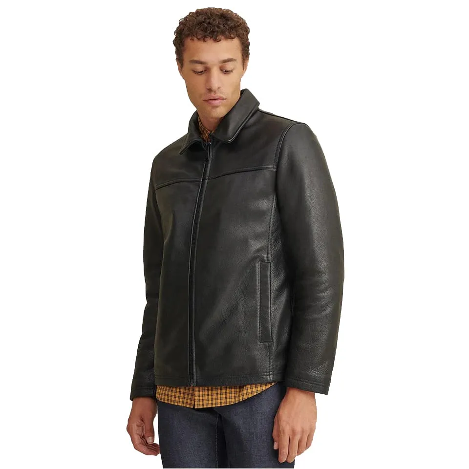 Men's Classic Black Leather Jacket