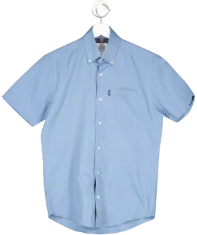 Next Blue Easy Iron Button Down Oxford Shirt UK XS