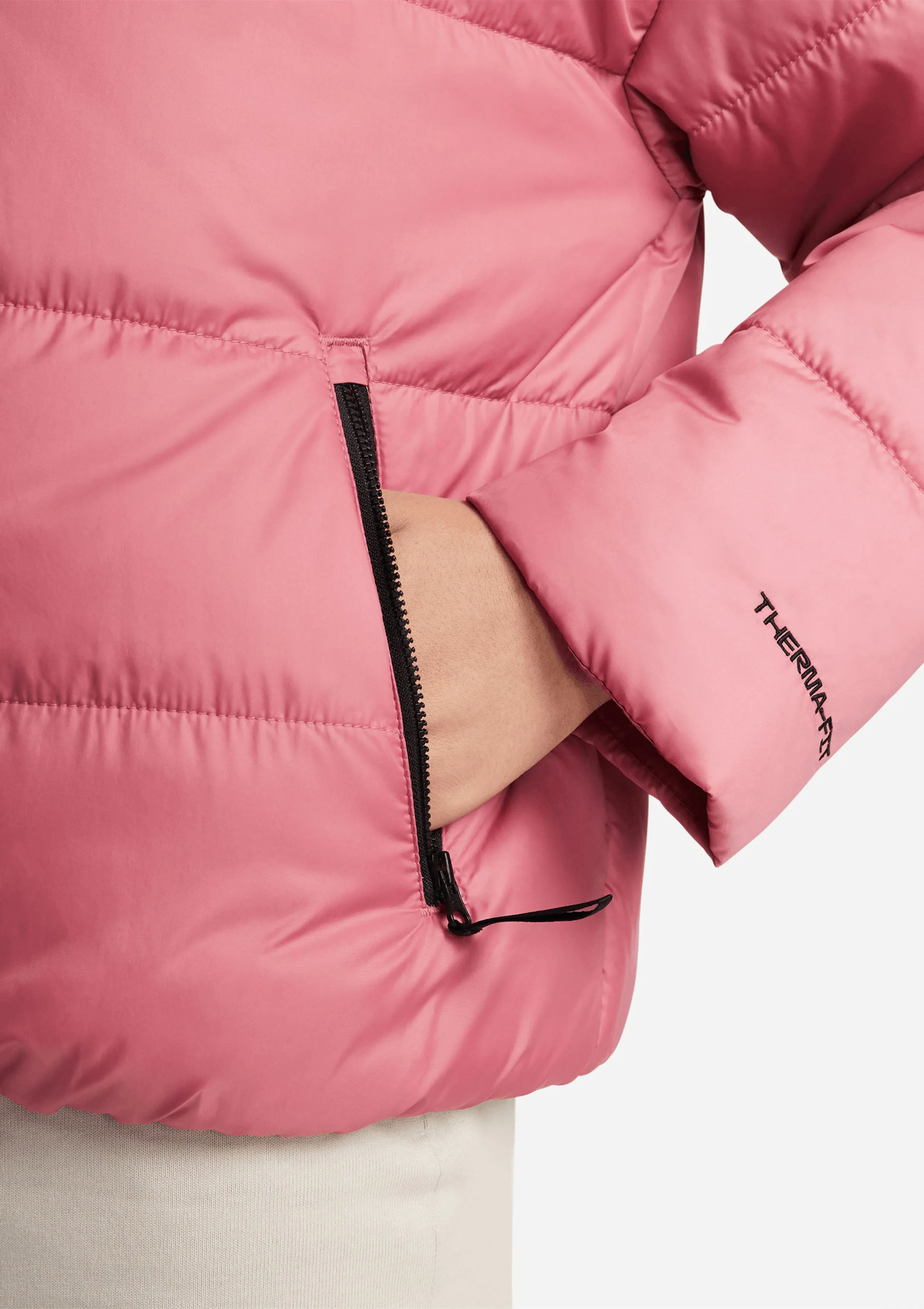 Nike Womens Sportswear Classic Hooded Puffer Jacket Pink <br> DJ6995 667