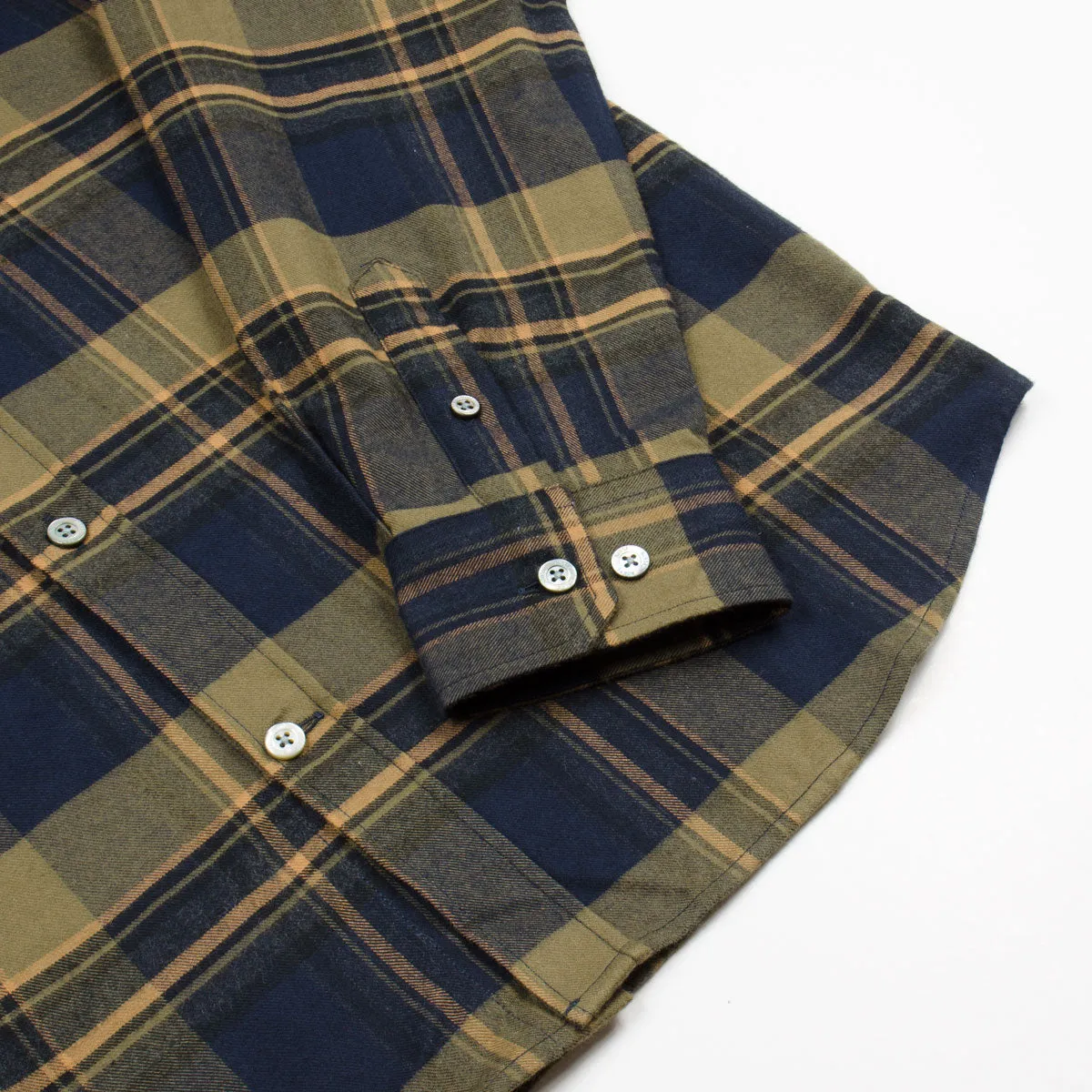 Norse Projects - Anton Brushed Flannel Check Shirt - Ivy Green