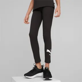 PUMA JUNIOR ESSENTIALS  LOGO LAB BLACK TIGHTS