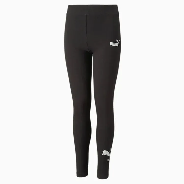 PUMA JUNIOR ESSENTIALS  LOGO LAB BLACK TIGHTS