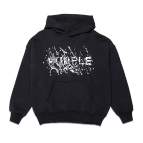 Purple Brand Chrome Spill Hoodie (Black) - P401-HHBB423