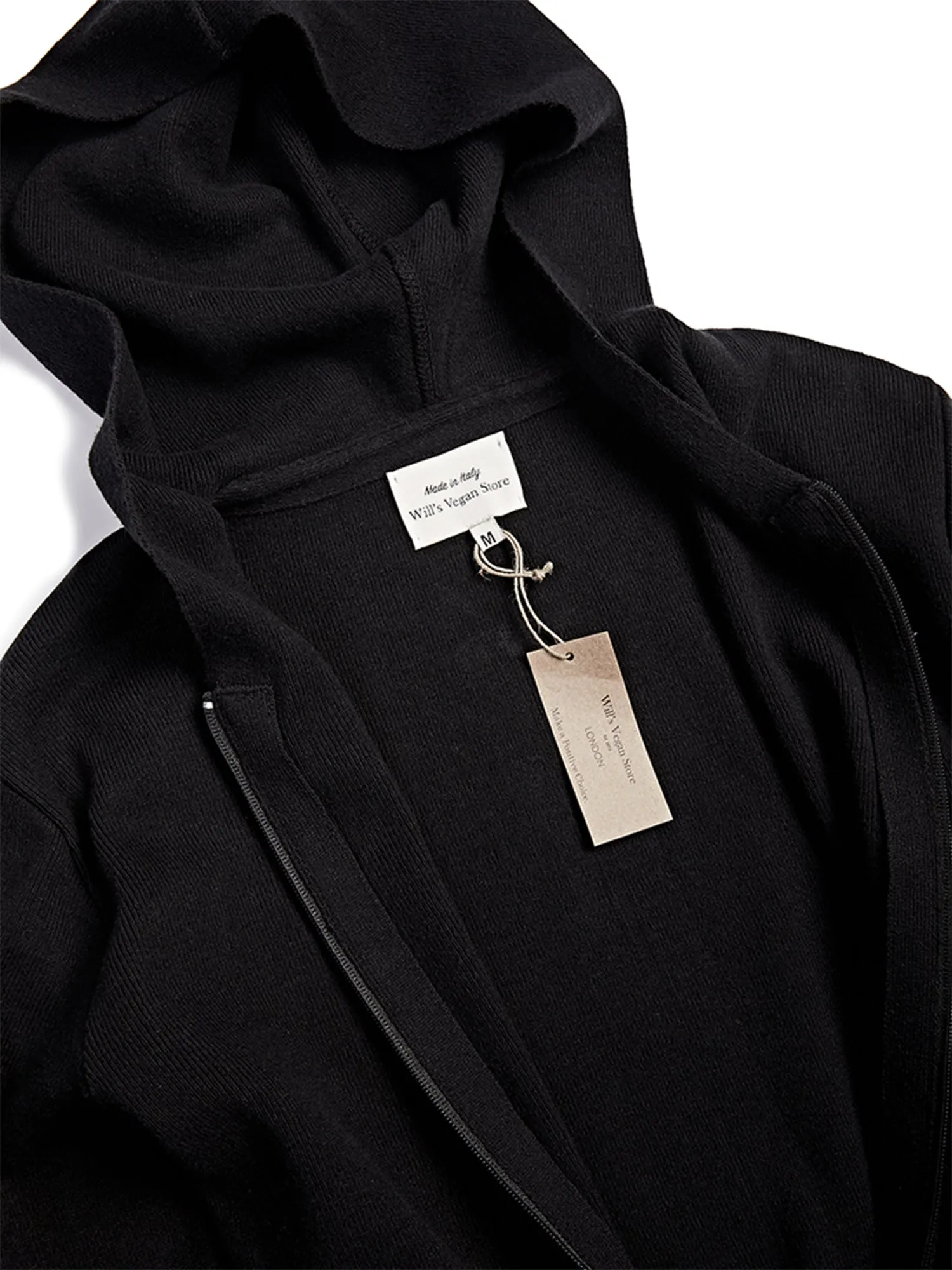 Recycled Zip Up Knit Hoodie