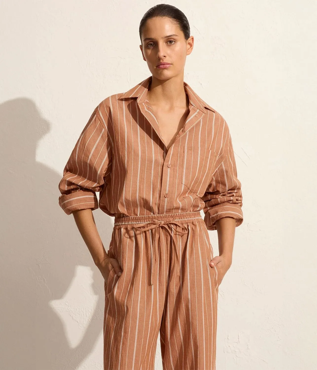 RELAXED STRIPE SHIRT- DESERT STRIPE