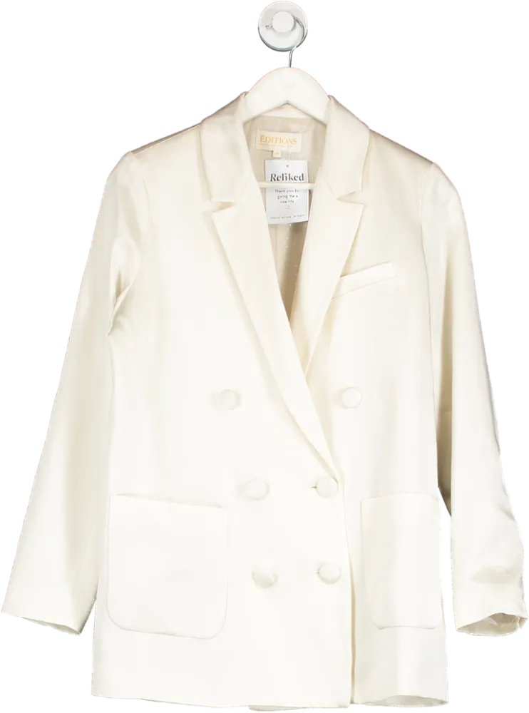 Sezane Cream Agnes Jacket UK 10