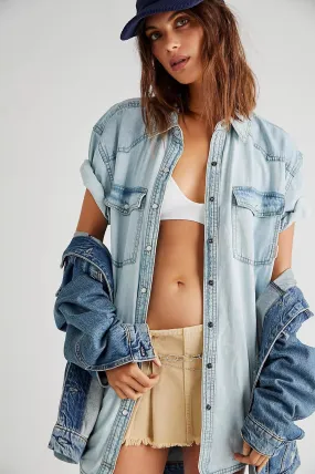 Short Of It Denim Top