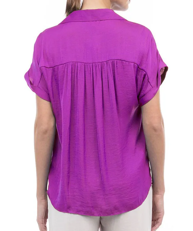 Short Sleeve Blouse - Viola